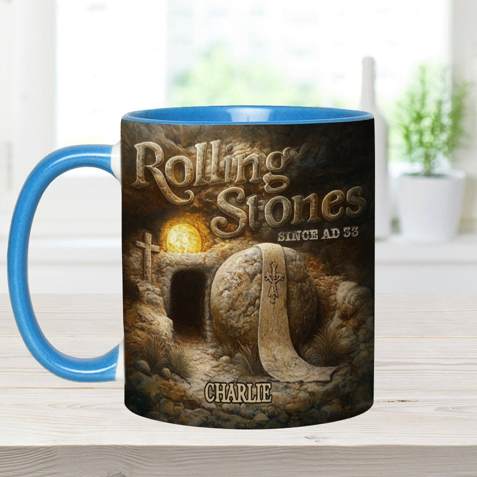 Mug personnalisé chrétien Rolling Stones depuis l'an 33