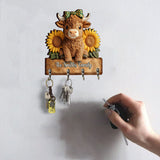 Love Highland Cows - Personalized Highland Cow Custom Shaped Key Rack