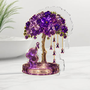 I Will Remember For You - Personalized Alzheimer Awareness Acrylic LED Night Light