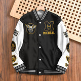 Bikers Go Chrome - Personalized Biker Varsity Jacket