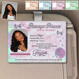 Passenger Princess Card - Personalized Couple Shaped Car Visor Clip