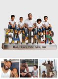 Black Father - Personalized Father Custom Shaped Acrylic Plaque