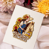 Cowgirl Wildflower - Personalized Cowgirl Pin