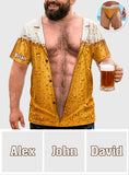 It's Beer O'clock - Personalized Beer Full Print T-shirt & Men Shorts