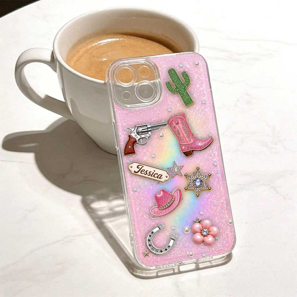 Western Cowgirl - Personalized Cowgirl Shaker Phone Case