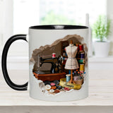 Love Sewing Miniature Sewing Room - Personalized Sewing Accent Mug