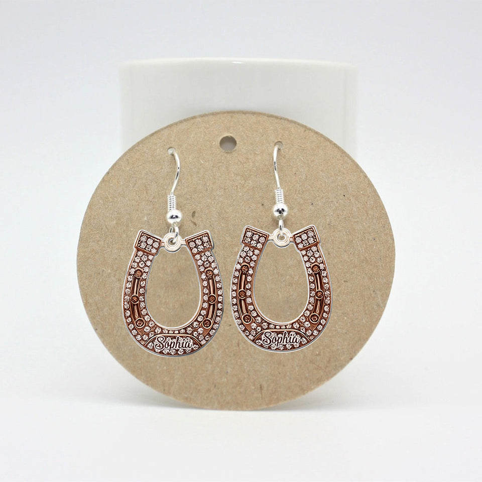 Sparkling Cowgirl Life - Personalized Cowgirl Earrings