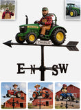 Easily Distracted By Tractors - Personalized Farmer Weather Vane