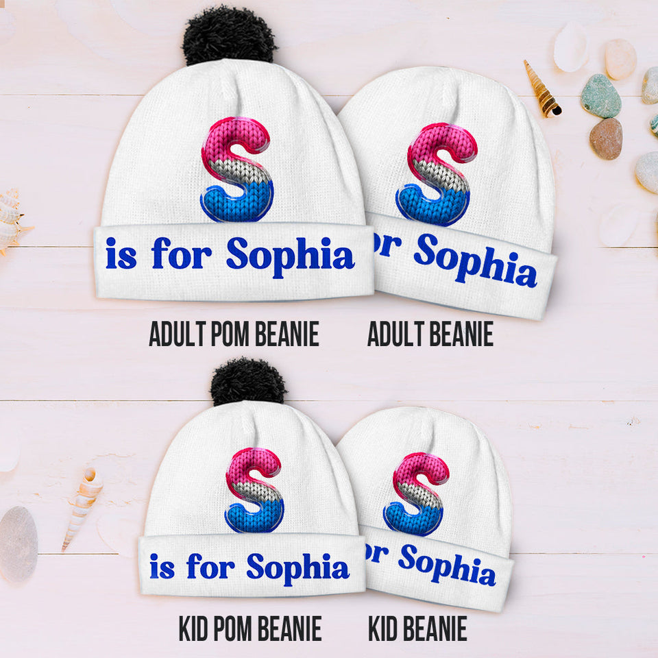 Alphabet Colorful - Personalized Kid Beanie Hat