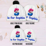 Alphabet Colorful - Personalized Kid Beanie Hat