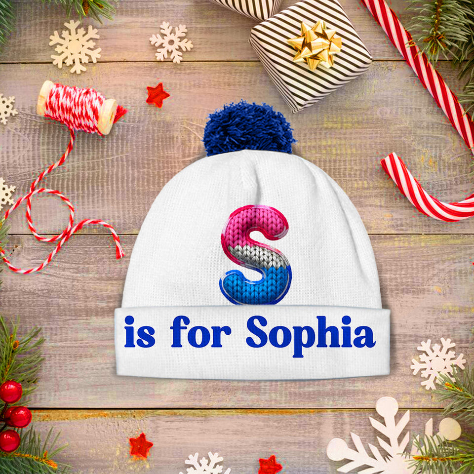 Alphabet Colorful - Personalized Kid Beanie Hat
