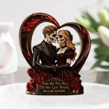 From Our First Kiss Till Our Last Breath - Personalized Couple Custom Shaped Acrylic Plaque