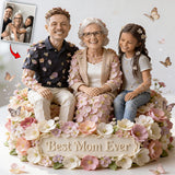 Love Mother Flowers - Personalized Mother Custom Shaped Acrylic Plaque