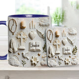Faith Over Fear - Personalized Christian Accent Mug & Coaster