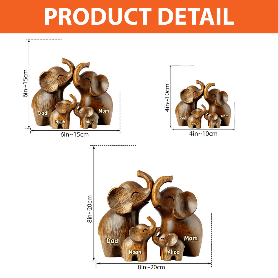 Elephant Dad - Personalized Father Custom Shaped Acrylic Plaque