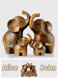 Elephant Dad - Personalized Father Custom Shaped Acrylic Plaque