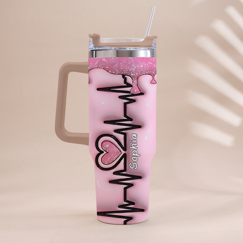 Nurse Life - Personalized Nurse Tumbler With Handle