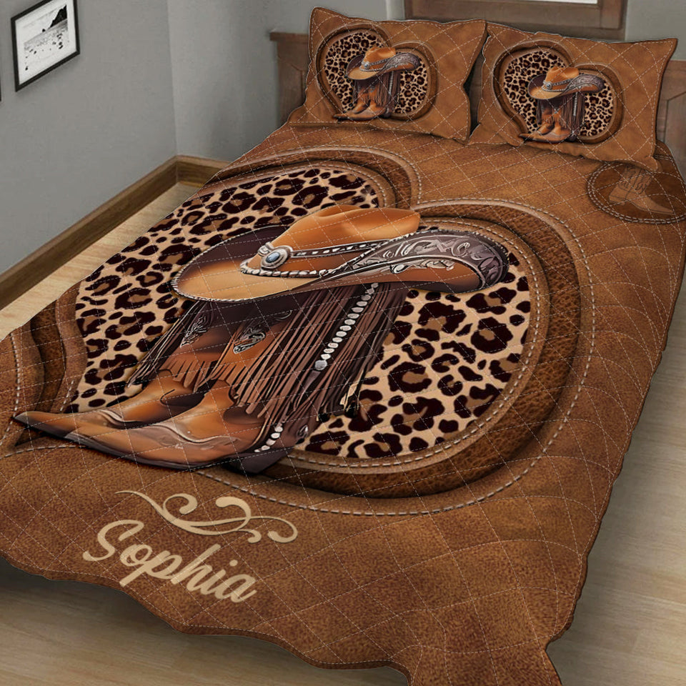 Cowgirl Boots - Personalized Cowgirl Quilt Set