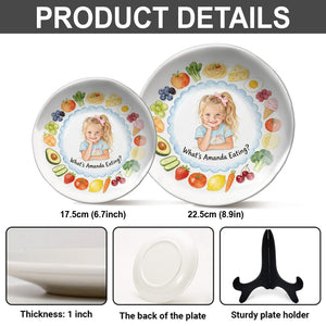 Happy Meal - Personalized Kid Ceramic Round Plate