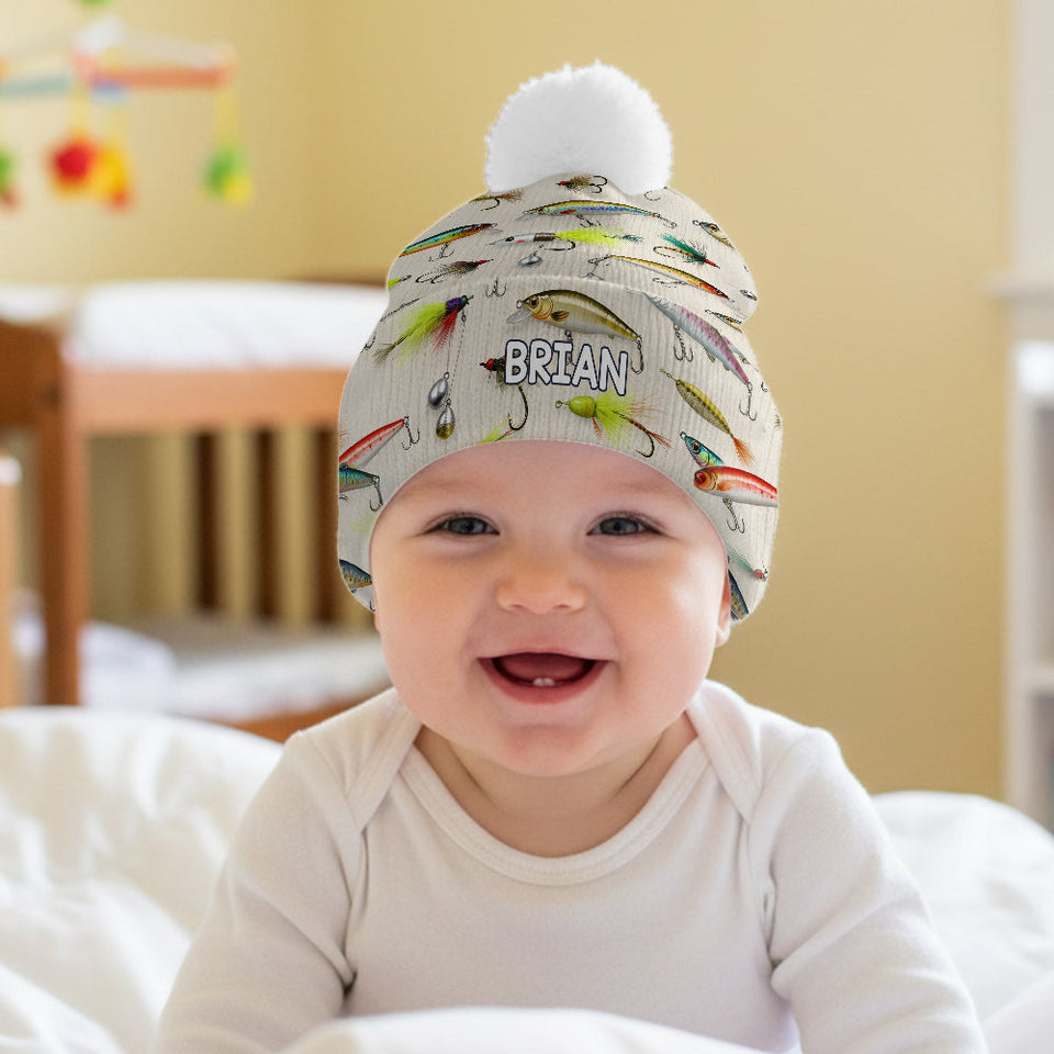 Love Fishing - Personalized Fishing Beanie Hat