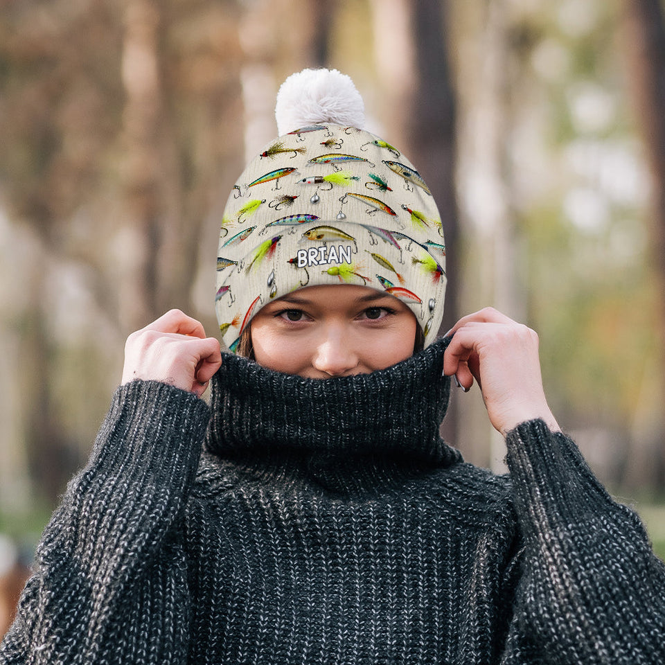 Love Fishing - Personalized Fishing Beanie Hat