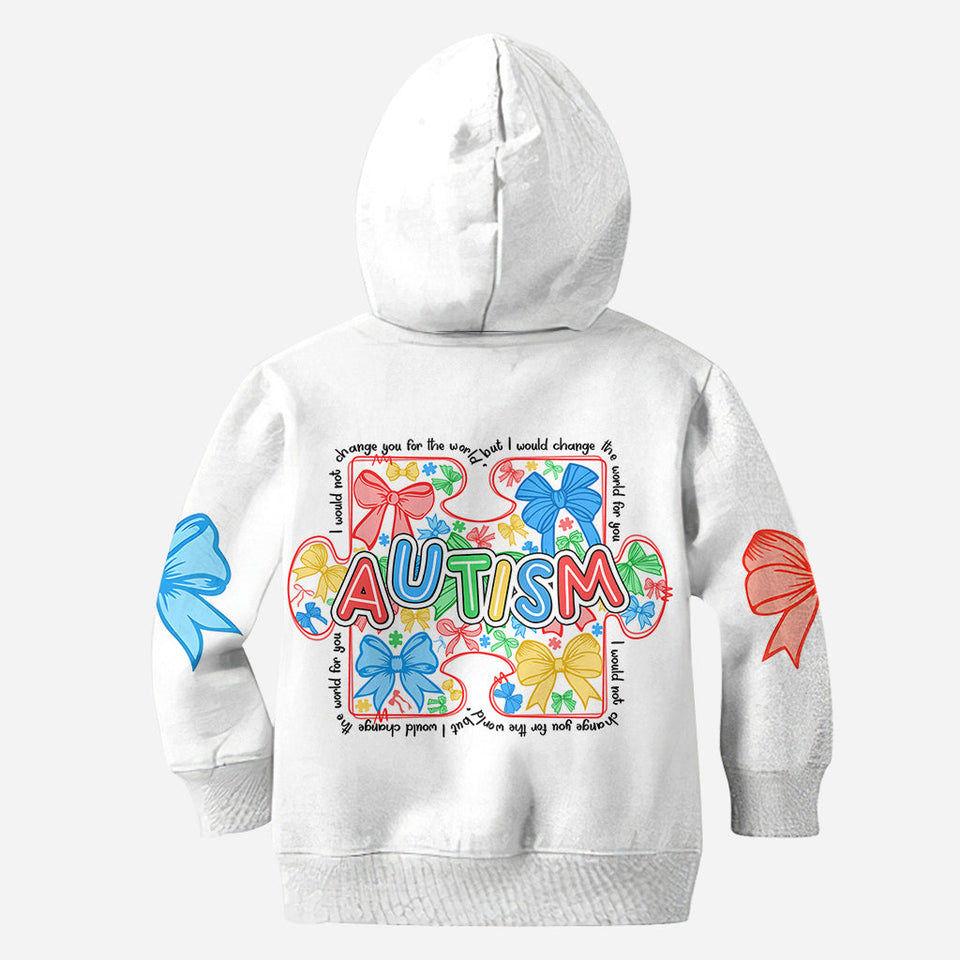 I Would Change The World For You - Autism Awareness All Over Shirt