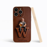 Custom Any Photo - Personalized Beer 3D Embossed Leather Phone Case