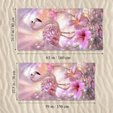 The Beach Is Calling - Personalized Flamingo Quick-dry Beach Towel/ Bath Towel