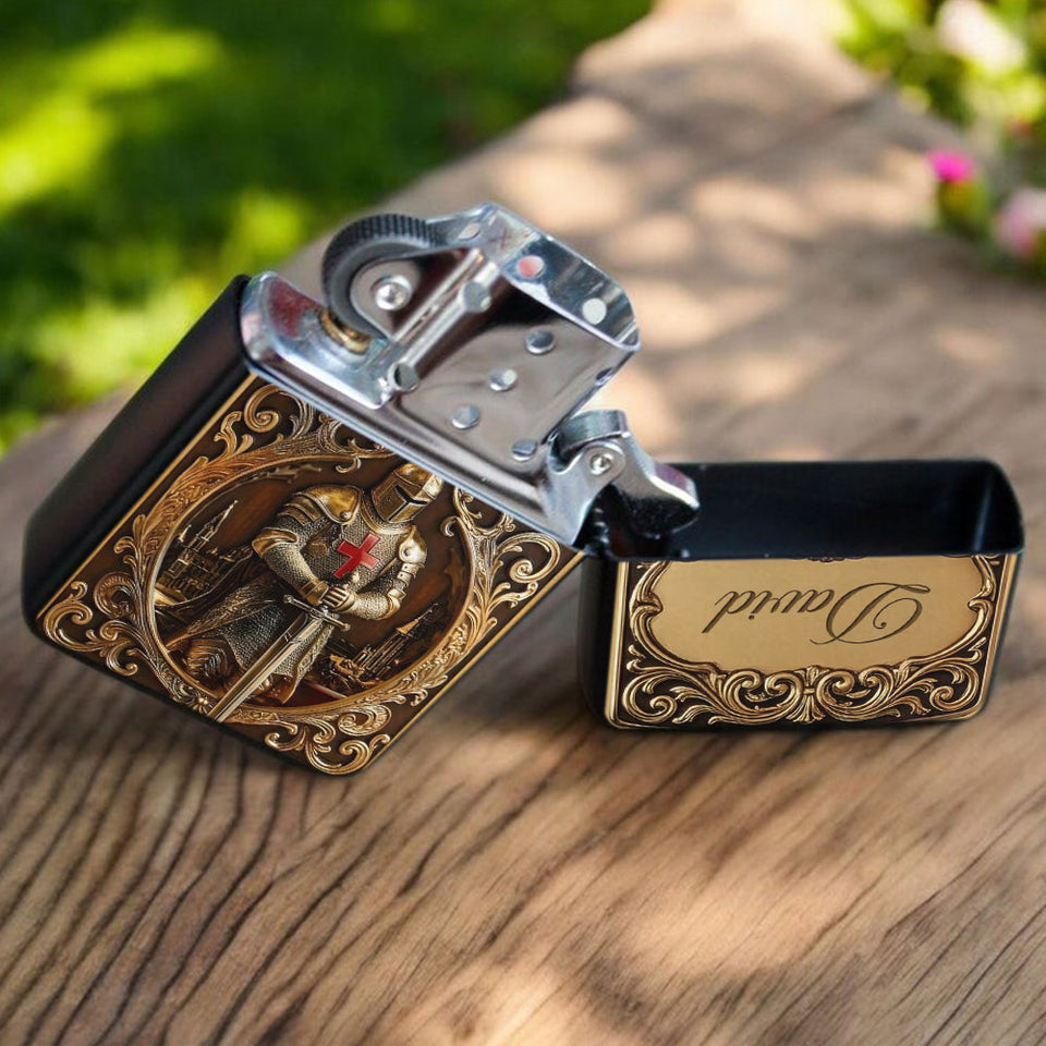 Knight Of God - Personalized Christian Lighter