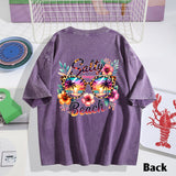 Salty Beach - Personalized Sea Lover Wash T-Shirt