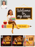 Back To School Gift, Teacher Gift Idea - Personalized Teacher Neon LED Light Sign