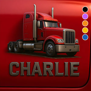 Best Trucker Ride With Pride - Personalized Trucker Decal Full