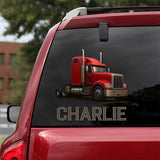 Best Trucker Ride With Pride - Personalized Trucker Decal Full