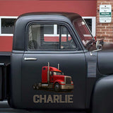 Best Trucker Ride With Pride - Personalized Trucker Decal Full