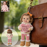 Cute Gift For Her, Your Companion - Personalized Mother Plush Keychain