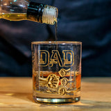 Dad & Kids Fist Bump - Personalized Father Whiskey Decanter Set