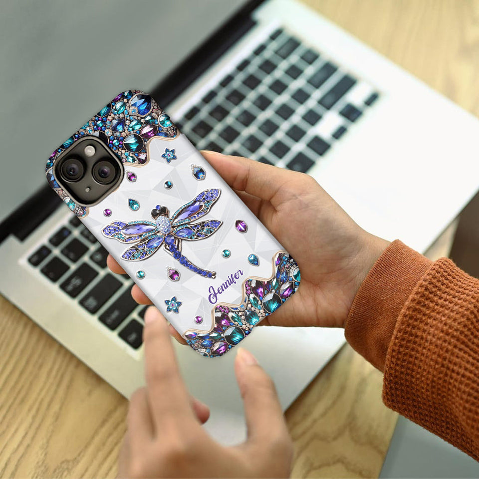 Love Dragonfly - Personalized Dragonfly Full Print Phone Case