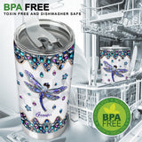 Love Dragonfly - Personalized Dragonfly Tumbler