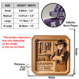 Dad/ Grandpa.. Has All The Tools, But It's His Hugs That Fix Everything - Personalized Father Custom Shaped Wood Plaque