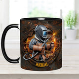 Proud Welder Man - Personalized Welder Accent Mug