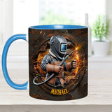 Proud Welder Man - Personalized Welder Accent Mug