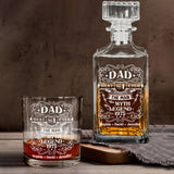 The Man The Myth The Legend - Personalized Father Whiskey Decanter Set