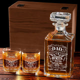 The Man The Myth The Legend - Personalized Father Whiskey Decanter Set