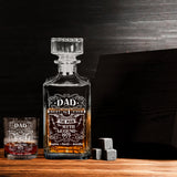 The Man The Myth The Legend - Personalized Father Whiskey Decanter Set