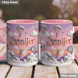 Love SkyDiving - Personalized Skydiving Accent Mug & Coaster