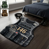 Bulletproof Police Vest - Personalized Police Officer Non-Slip Tufted Rug