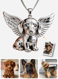 Love My Dog - Personalized Dog Shaped Acrylic Pendant Necklace