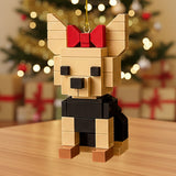 Gift For Dog Lover Building Block Style - Personalized Dog Custom Made Block Figure Ornament