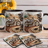 Cool Dirt Bike, Motocross - Personalized Dirt Bike Accent Mug & Coaster