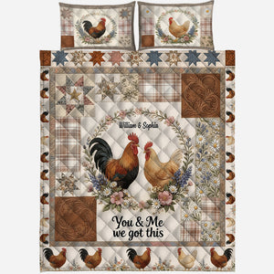 You & Me We Got This - Personalized Chicken Quilt Set